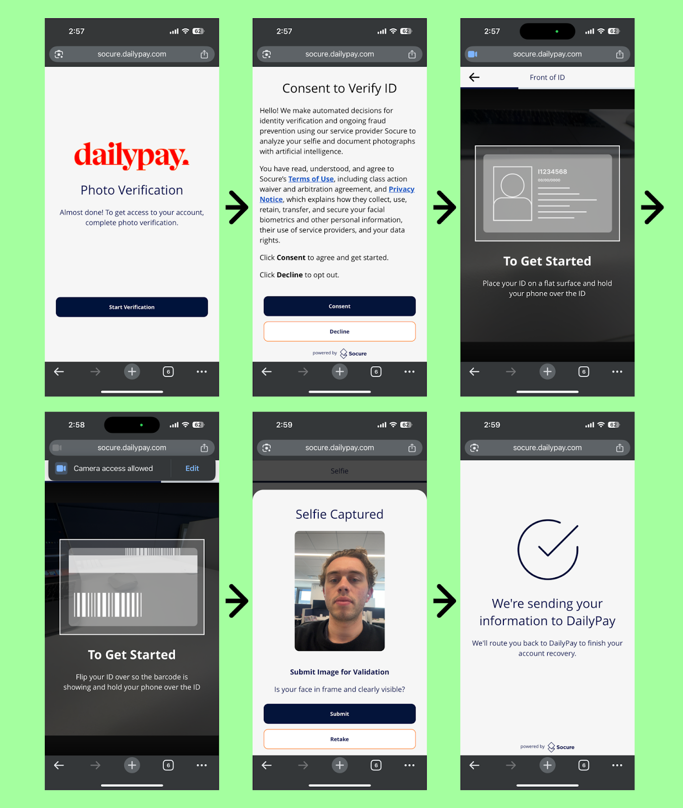 DailyPay ID Verification Screenshot